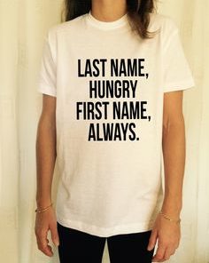 Дамска тениска Last name Hungry