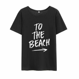 Дамска тениска To the beach black