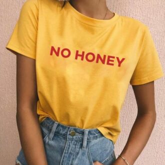 Дамска Тениска No Honey Жълта