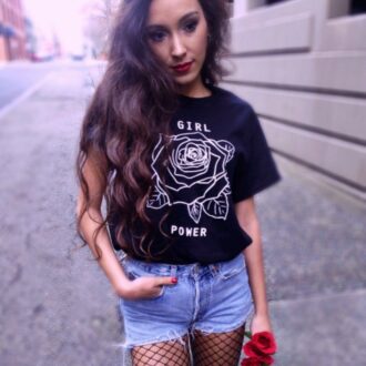 Дамска тениска Girl power rose
