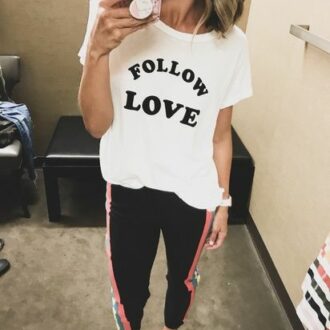 Дамска Тениска Follow Love