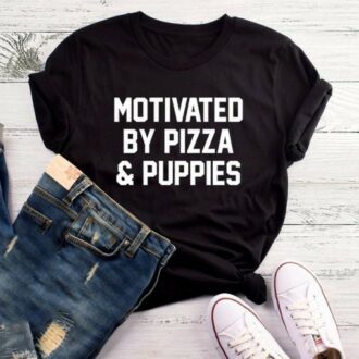 Дамска Тениска Motivated by Pizza