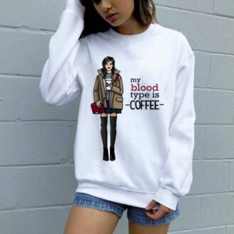 Дамска блуза My blood type is coffee