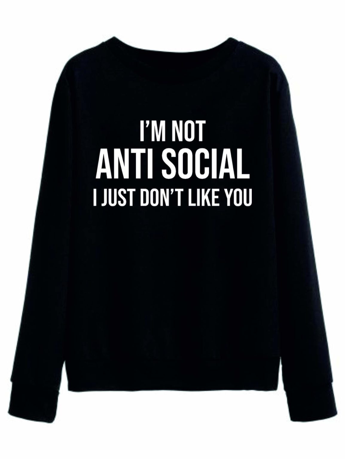 Дамска Блуза I"m not anti social*black