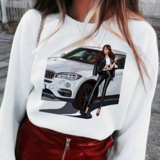 Дамска блуза Sexy brunette and car DTG