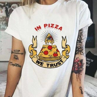 Дамска тениска In pizza we trust DTG