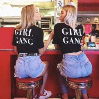 Тениски за приятелки Girl Gang
