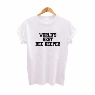 Дамска Тениска World's best bee keeper*white