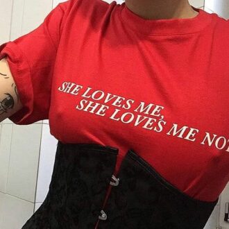 Дамска Тениска She loves me*red