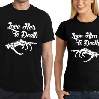 Тениски за двойки Love to death*black