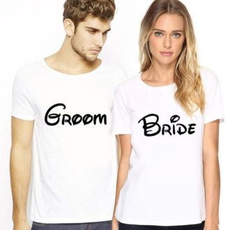 Тениски за двойки Groom and bride