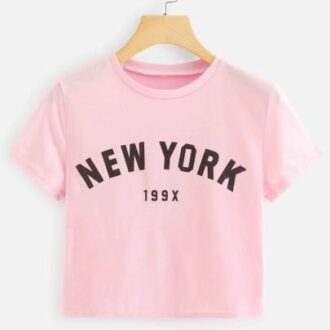 Кроп Топ New York*pink