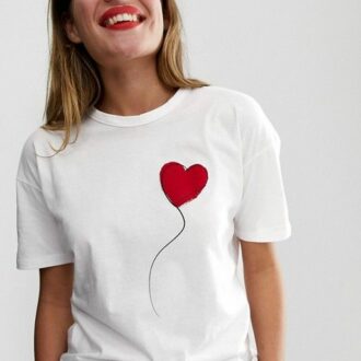 Дамска Тениска Ballon red heart