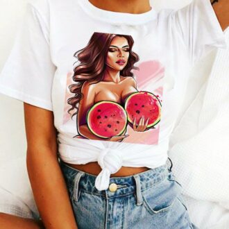 Дамска тениска BIG boobs Watermelon Girl DTG