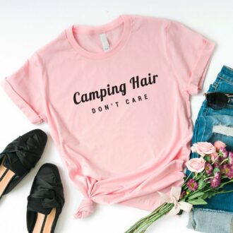 Дамска Тениска Camping hair*pink