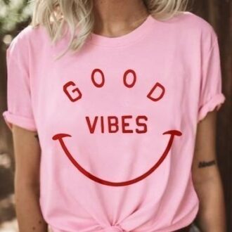 Дамска тениска Good vibes smile