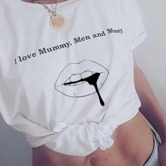 Дамска тениска I love mummy, men and money