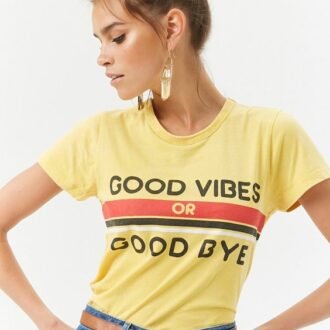 Дамска тениска Good vibes OR good bye