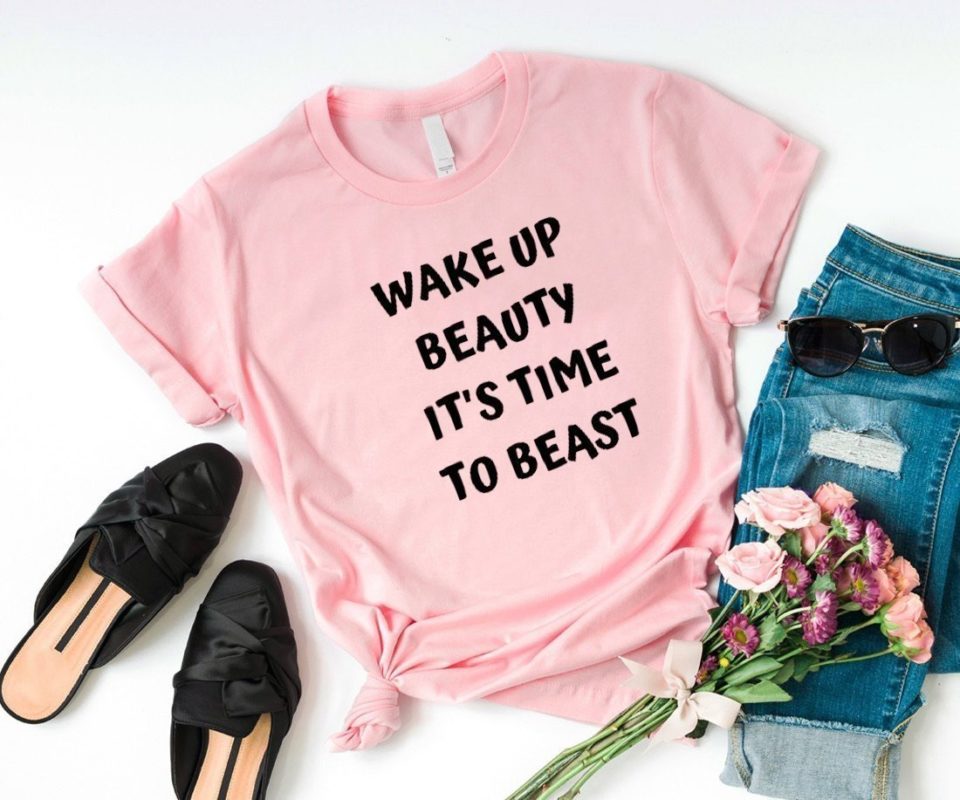 Дамска Тениска Wake up beauty*pink