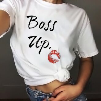 Дамска Тениска Boss up*kiss DTG