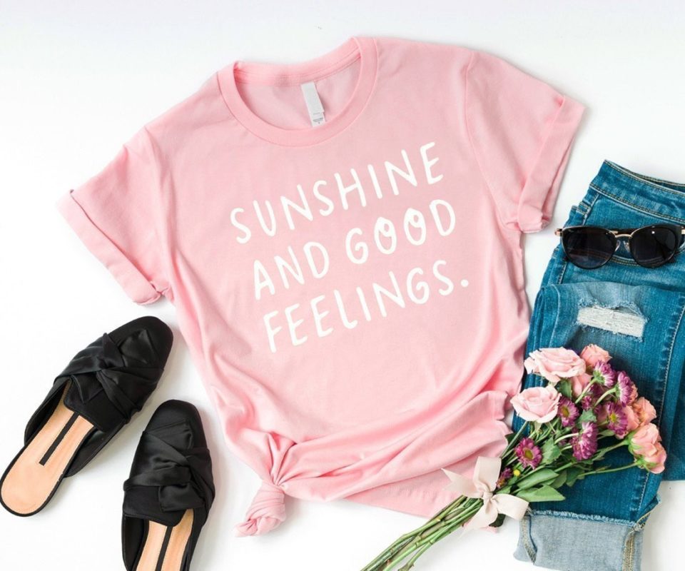 Дамска Тениска Good Feelings*pink