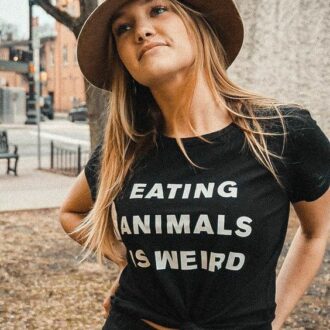 Дамска Тениска Eating animals is weard