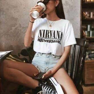 Дамска Тениска Nirvana*white