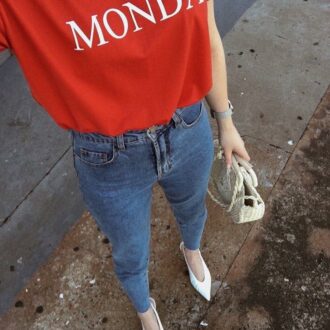 Дамска Тениска Monday*red