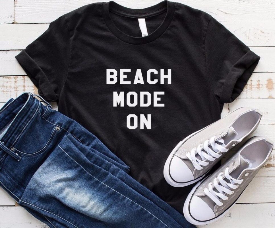 Дамска Тениска Beach mode on*black