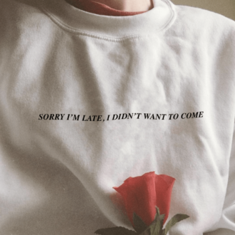 Дамска Тениска Sorry i'm late *rose