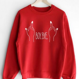 Дамска Блуза Boy bye*middle fingers*red