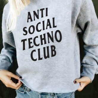 Дамска Блуза Anti social techno club*grey