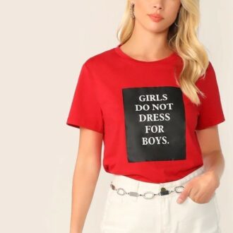 Дамска Тениска Girls do not dress*red