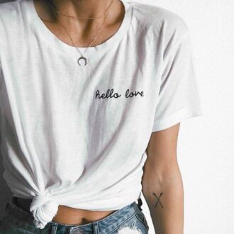 Дамска Тениска Hello love
