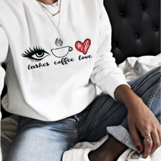 Дамска блуза Lashes coffee kiss DTG