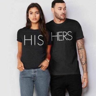 Тениски за двойки His & Hers*black
