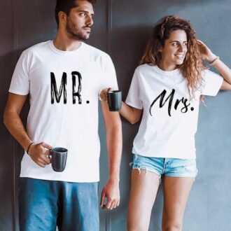 Тениски за двойки Mr. & Mrs.