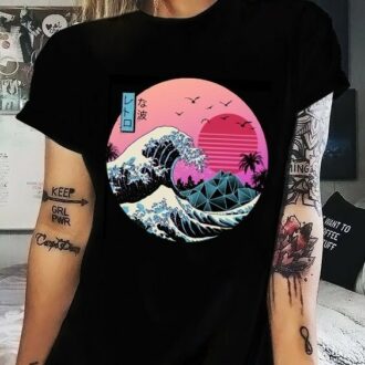 Дамска Тениска Ocean Waves*colorful DTG