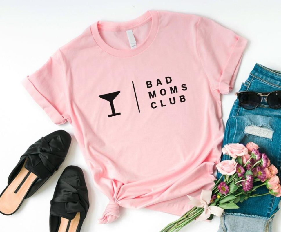 Дамска Тениска Bad Moms Club*pink