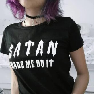 Дамска Тениска Satan Made Me Do It
