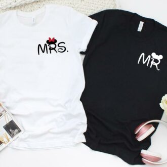 Тениски за двойки MRS. and MR.*Mickey