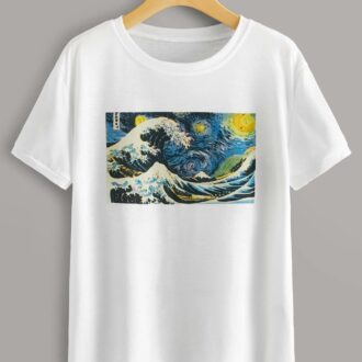 Дамска Тениска Sea Wave/Starry Night DTG