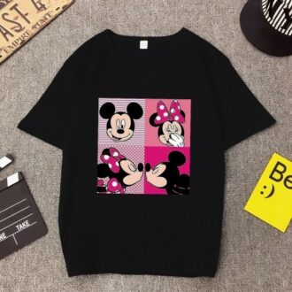 Дамска тениска Mickey&Minnie Pink Love DTG