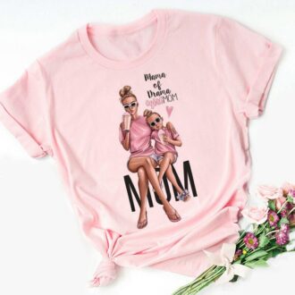 Дамска тениска Mama of Drama*pink DTG