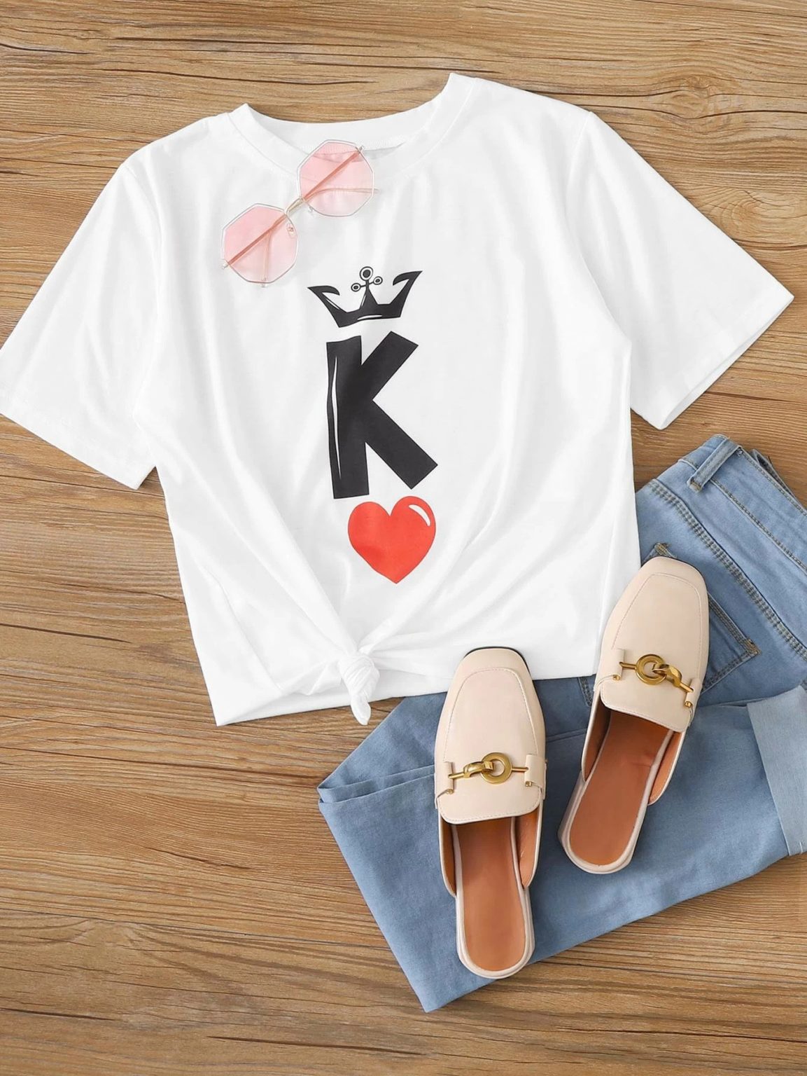 Дамска тениска King Heart