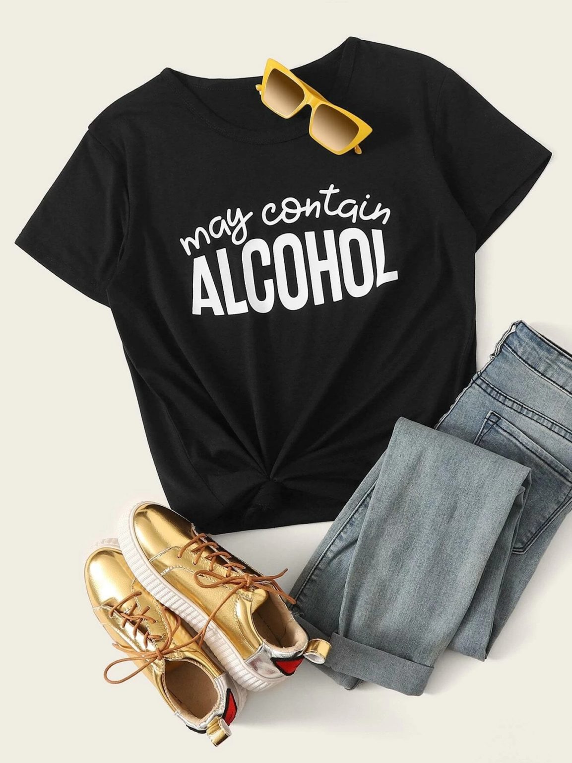 Дамска тениска May Contain Alcohol