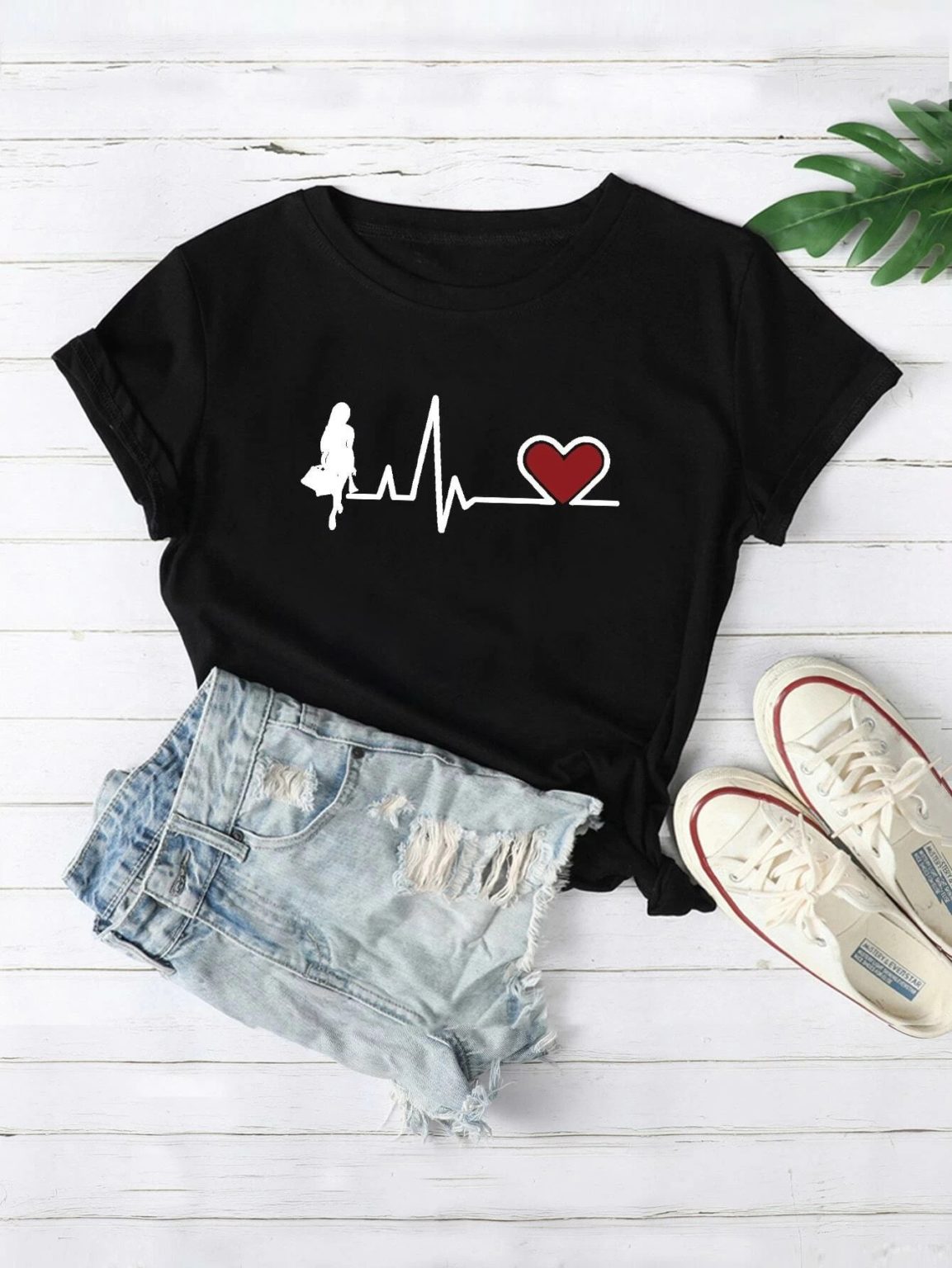 Дамска Тениска Pulse Red Heart