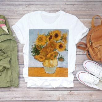 Дамска Тениска Sunflower Vase DTG