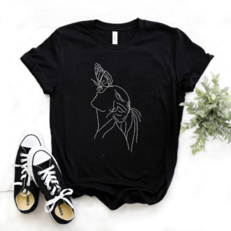Дамска Тениска Girl & Butterfly