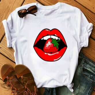 Дамска Тениска Strawberry Lips DTG